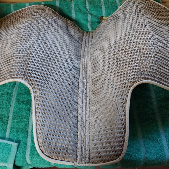 Ulster Int'l English Saddle Pad Horse Germany Padded Contour 20" White Hose Off - Picture 5 of 5